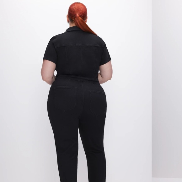 Good American Black Denim Jumpsuit - Picture 2 of 7